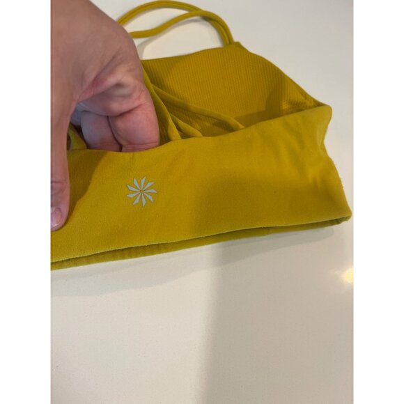 Athleta Womens Yellow Strappy Sports Bra Size S - Picture 5 of 6